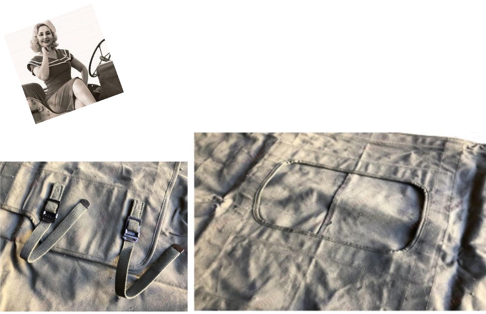 LETNÍ PLACHTA LATE JEEP 2. SVĚTOVÁ VÁLKA CANVAS