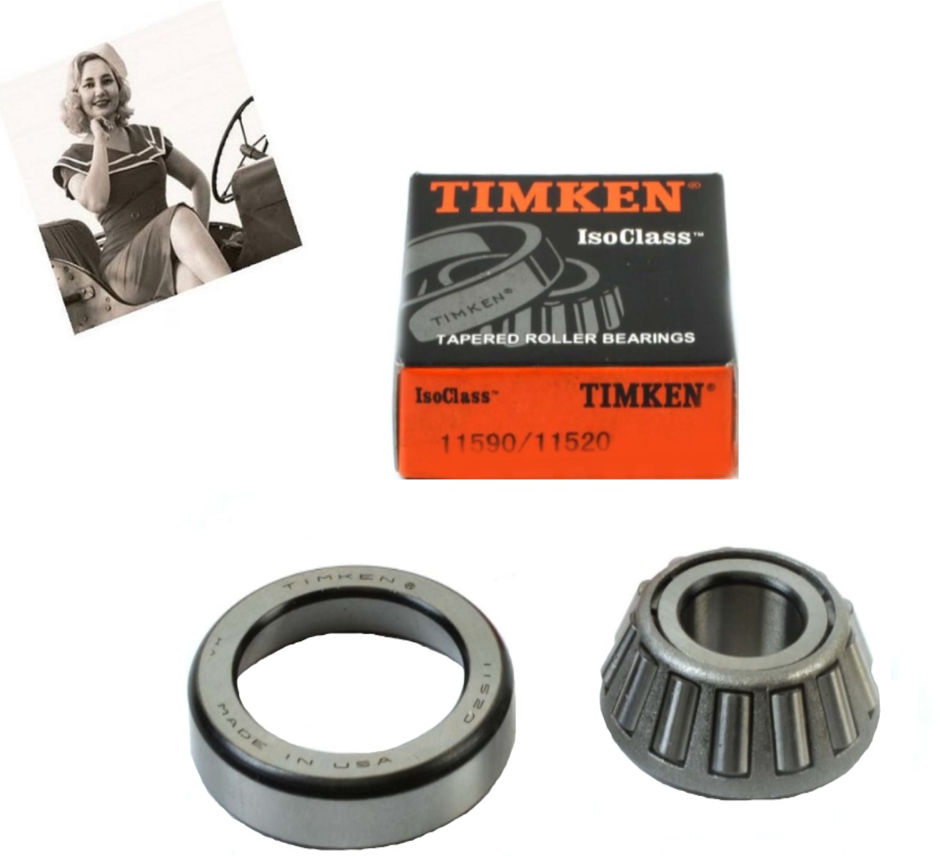 "TIMKEN" LOŽISKO SVISLÉHO ČEPU 11590-11520